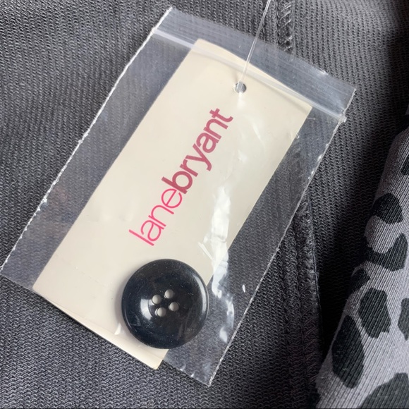 Lane Bryant Blazer Size 24 Gray Leopard Print NWT - Picture 7 of 8